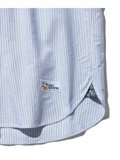 Oxford Lahaina Sailor Short Sleeve Popover Button Down Shirt HHOVIA0613: Saxe Stripe