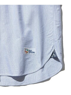 Oxford Lahaina Sailor Short Sleeve Popover Button Down Shirt HHOVIA0613: Saxe Stripe Oxford Lahaina Sailor Short Sleeve Popover Button Down Shirt HHOVIA0613: Saxe Stripe