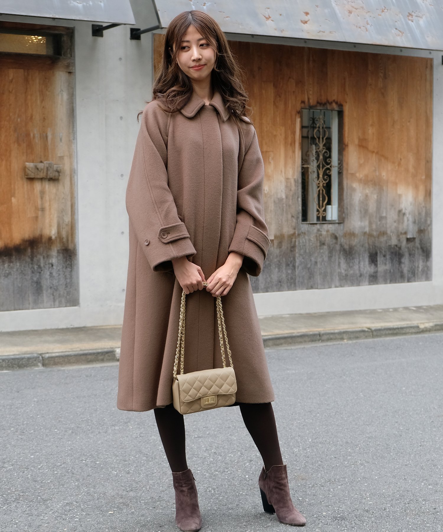 【SALE／50%OFF】ICHIE ライトショートビーバーII その他アウター ストロベリーフィールズ ジャケット・アウター その他のジャケット・アウター ブラウン【送料無料】のサムネイル