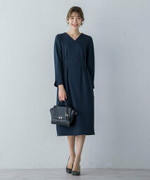 ケティ 服 レディース ketty 【大HIT定番】ハイストレッチジョーゼット長袖ワンピース ≪手洗い可能 / セットアップ対応≫ ケティ ワンピース・ドレス ワンピース ネイビー ブラック グレー ホワイト【送料無料】