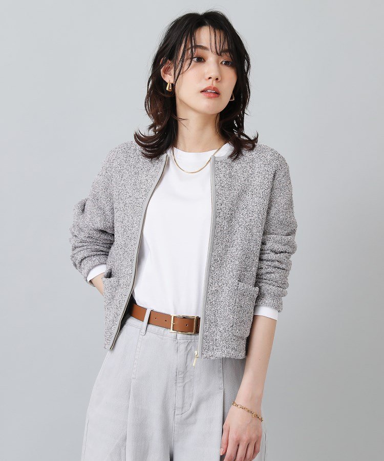 楽天Rakuten Fashion【SALE／30％OFF】UNTITLED 【オンオフで活躍/洗える】MIXカラー ノーカラーカーディガン アンタイトル トップス カーディガン グレー イエロー【送料無料】