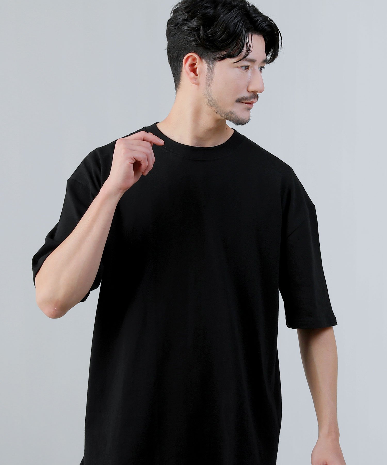 260gヘビーウェイトコットン半袖Tシャツ カジュアル トップス カットソー・Tシャツ ホワイト ブラック