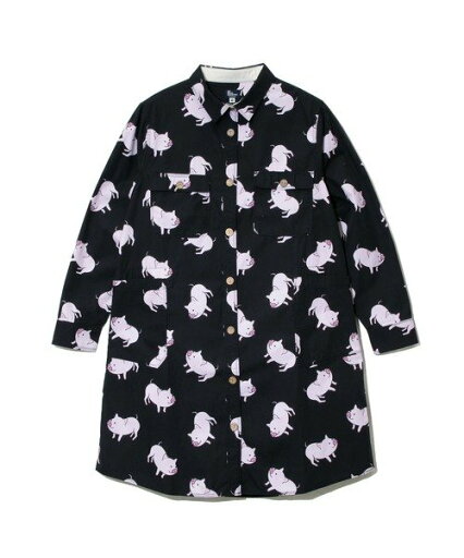 【SALE/40%OFF】go slow caravan ブタ/レオパードゲッコー シャツワンピース (WOMENS) ゴースローキャラバン ワンピース・ドレス ワンピース ブラック【送料無料】 【SALE/40%OFF】go slow caravan ブタ/レオパードゲッコー シャツワンピース (WOMENS) ゴースローキャラバン ワンピース・ドレス ワンピース ブラック【送料無料】