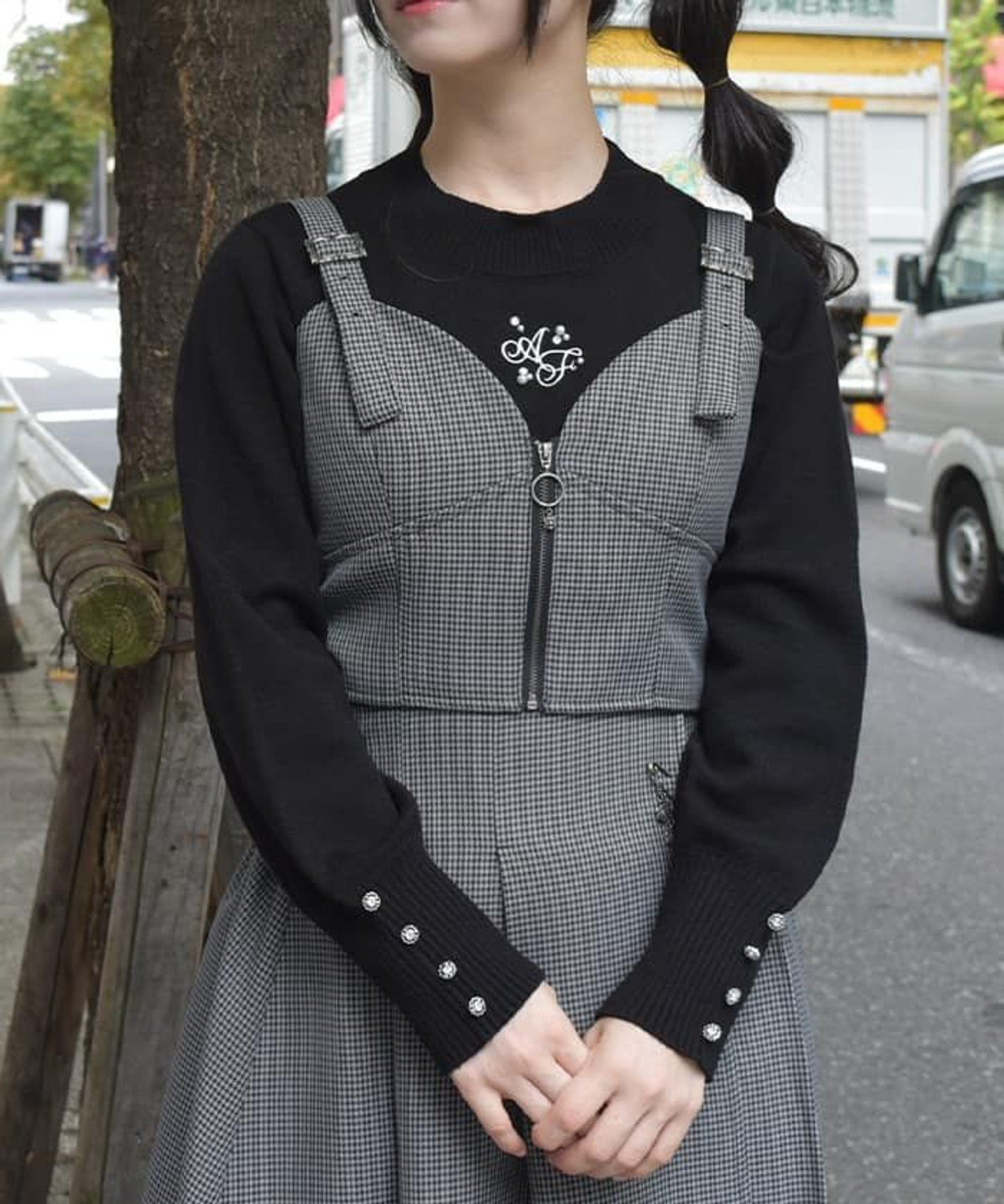 【SALE／44%OFF】axes femme ベルトデザインジップビスチェ アクシーズファム トップス ベスト・ジレ ..