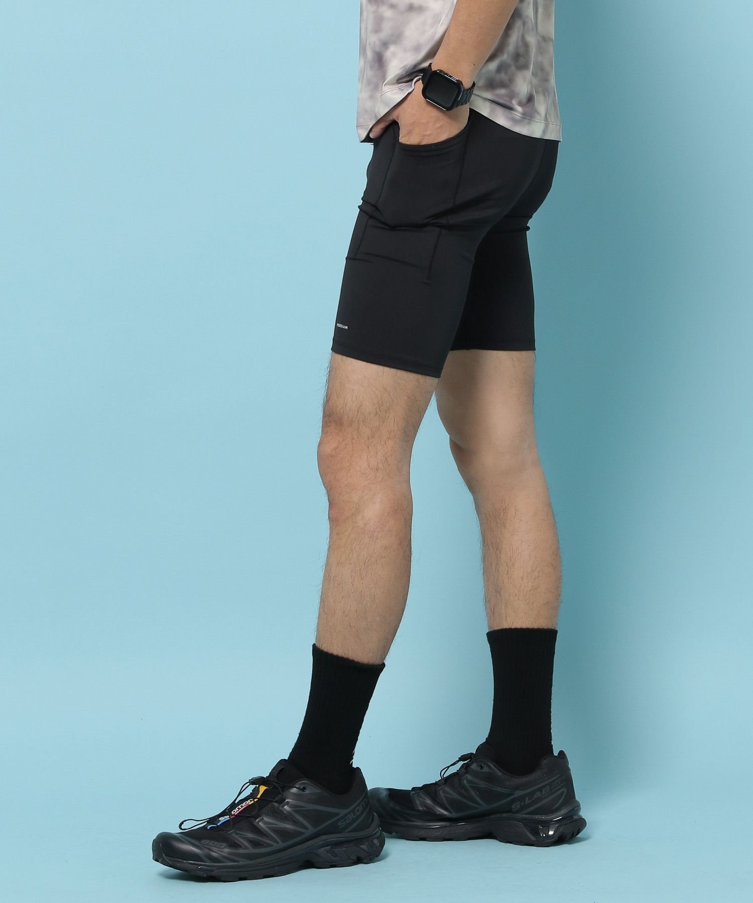 HEREIAM 【HEREIAM MEN】吸水速乾&UVカット/ポケット付ショートLEG ベイフロー スポーツ・アウトドア用..