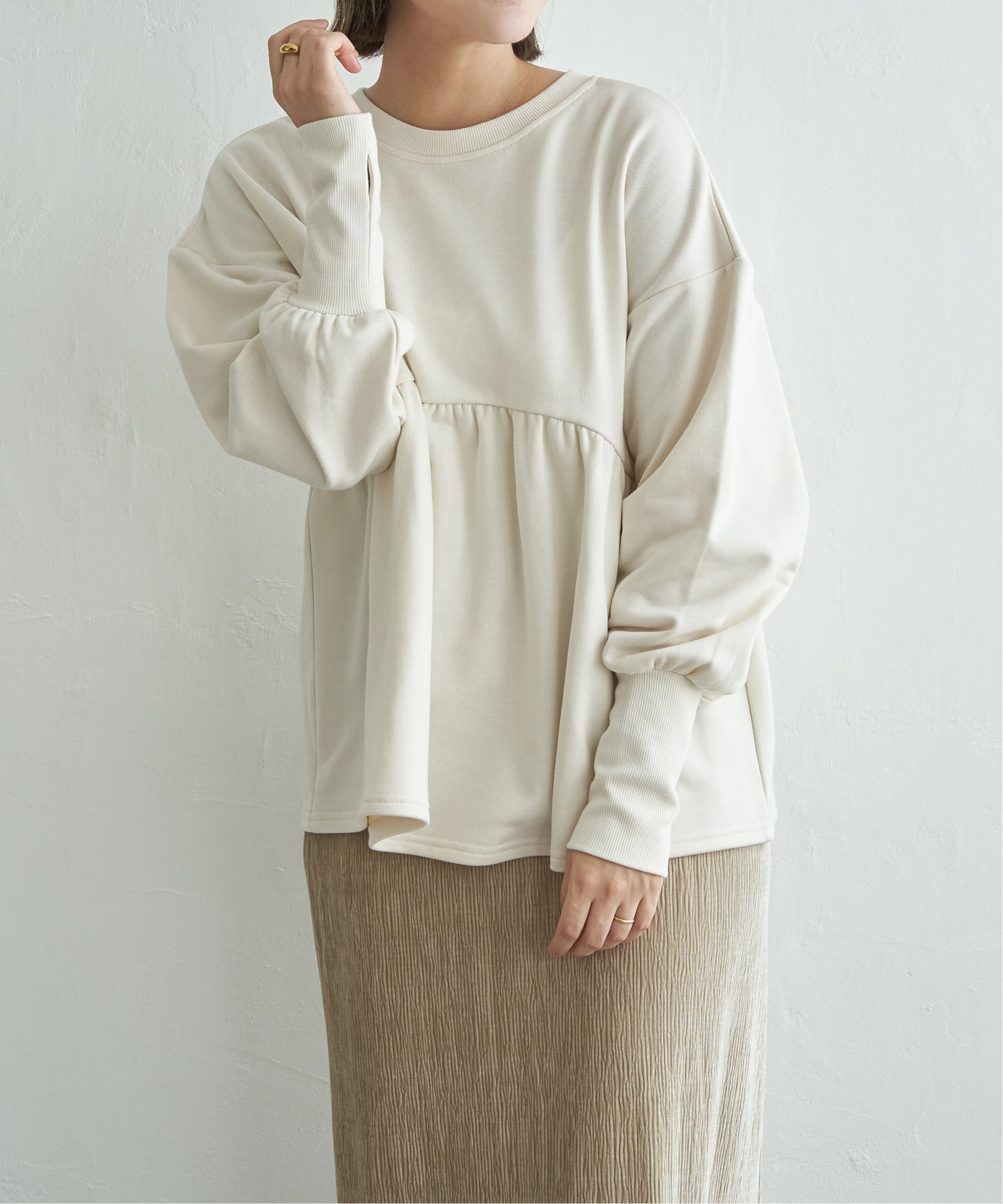 【SALE／25%OFF】notch. 2WAY裏毛ペプラムカーディガン ノッチ トップス その他のトップス ホワイト ブラック【送料無料】