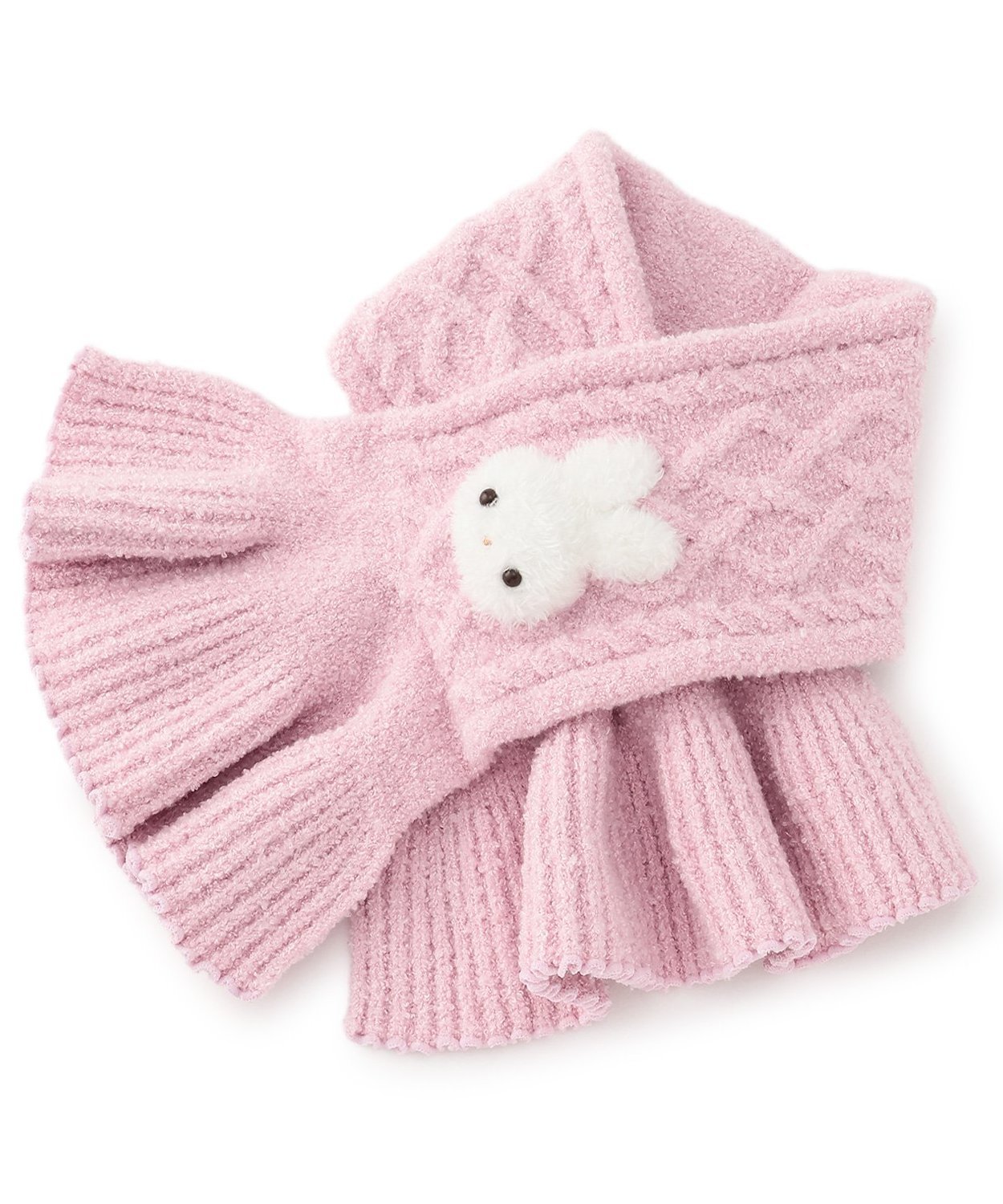 mezzo piano ボアウサギマスコットつき マシュマロニットマフラー ナルミヤオンライン マタニティウェ..