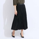 Liliane Burty ウォッシャブル オールゴムプリーツスカート リリアンビューティ スカート その他のスカート ブラック【送料無料】