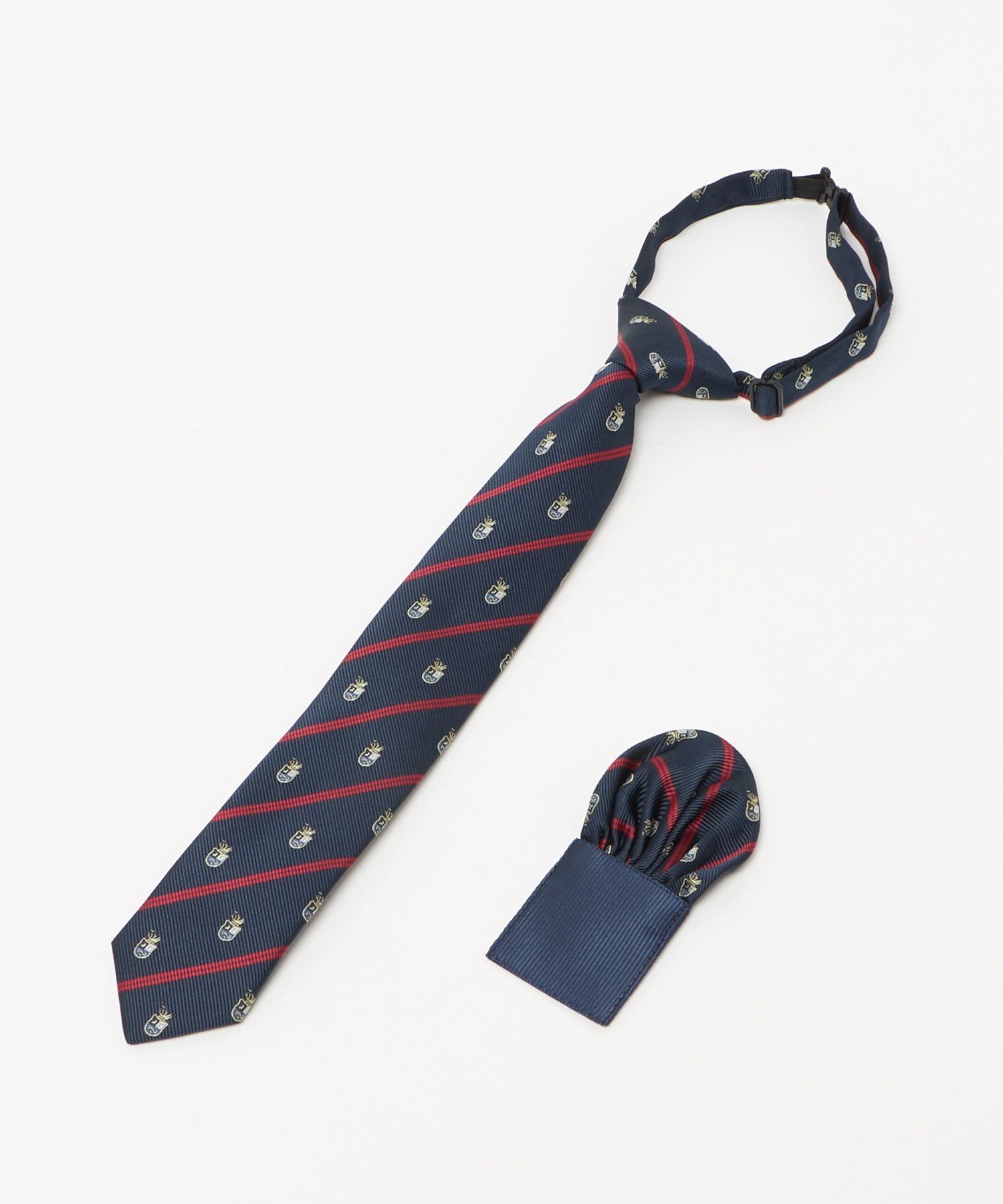 UNITED ARROWS green label relaxing ネクタイ チーフ セット(クレスト) / キッズ 手洗い可能 ユナイテッドアローズ グリーンレーベルリラクシング スーツ・フォーマル ネクタイ・蝶ネクタイ オレンジ ワインレッド レッド ブルー