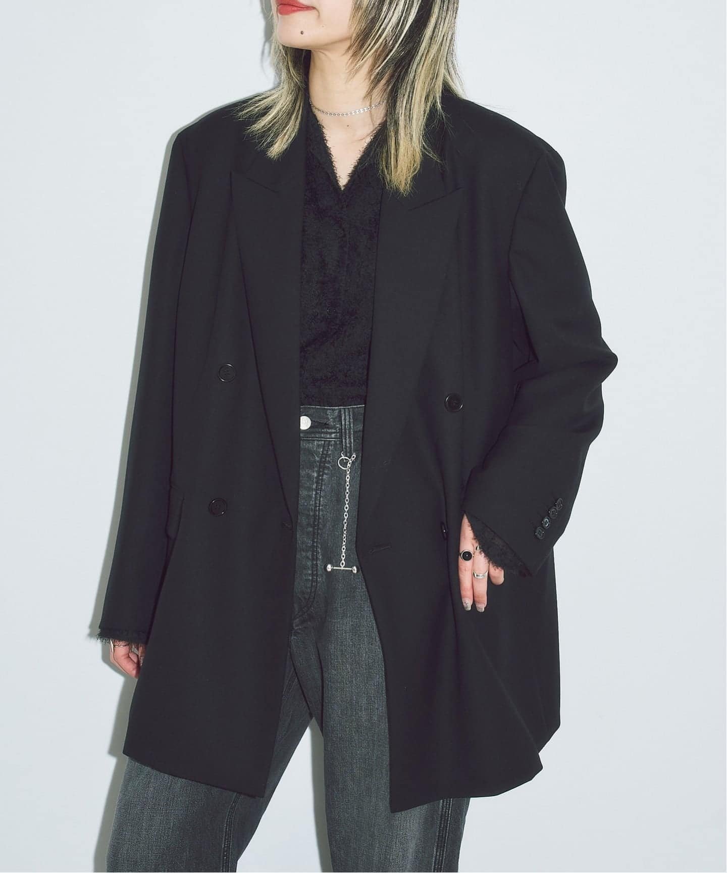 CITYSHOP 《予約》DOUBLE OVER ジャケット シティーショップ ジャケット・アウター その他のジャケット・アウター ブラック ブラウン