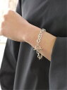 anq. 【anq.】シルバー 925 Tバーアクセント チェーンブレスレット クークロワッサン アクセサリー・腕時計 ブレスレット・バングル シルバー【送料無料】