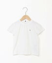 TOMMY HILFIGER (K)TOMMY HILFIGER(トミーヒルフィガー) GIRLS BRODERIE ANGLAISE SLEEVE TOP S/S トミーヒルフィガー トップス カットソー・Tシャツ ホワイト