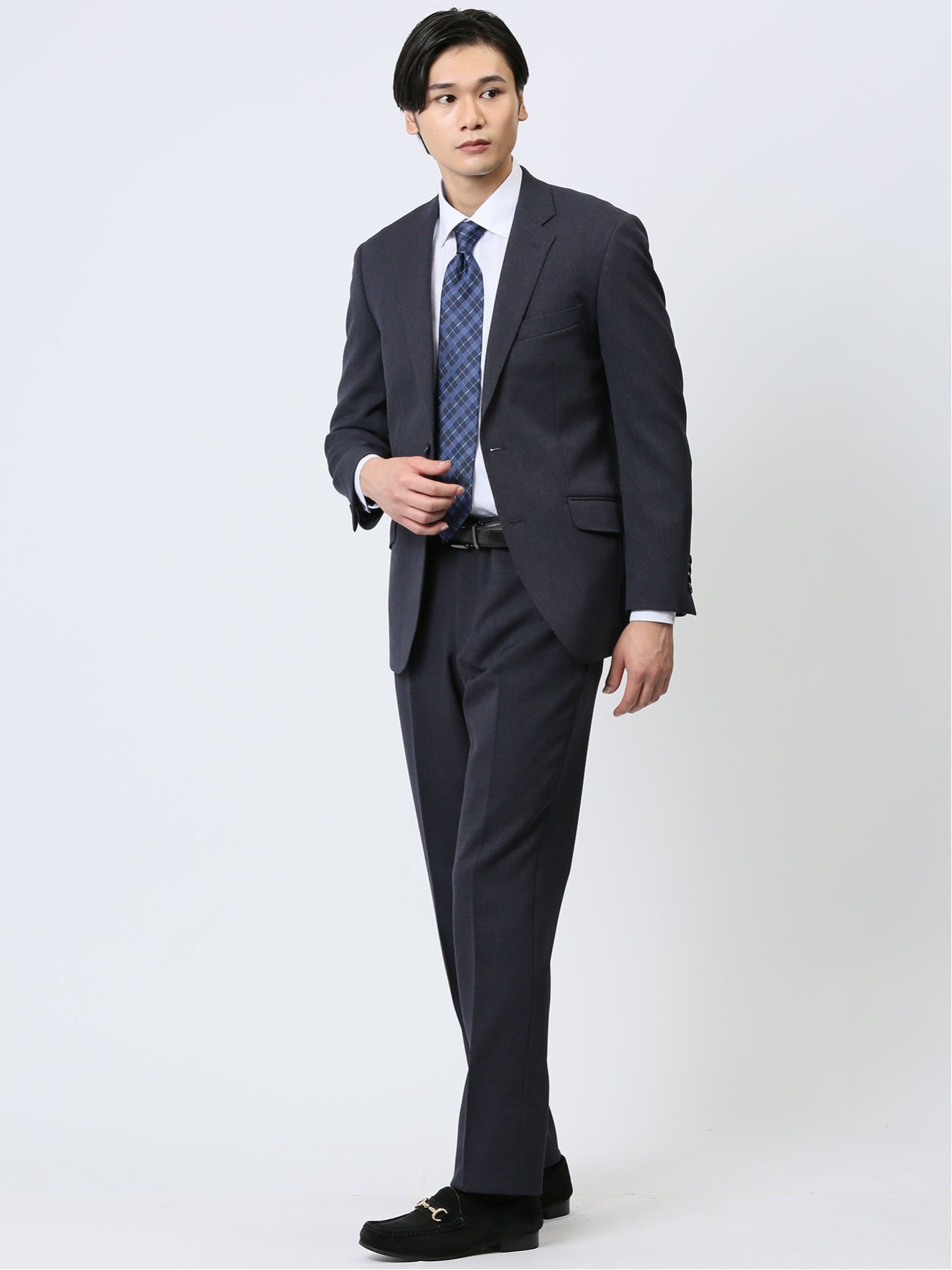 TAKA-Q 【24AW】 ストレッチウォッシャブル レギュラーフィット 2ボタン2ピーススーツ シャーク紺 メンズ セットアップ ジャケット ビジネス カジュアル 通勤 仕事 タカキュー スーツ・フォーマル セットアップスーツ ネイビー【送料無料】