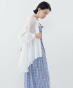 【SALE/30%OFF】CAROLINA GLASER 【6/25新規値下げ】ヘムフリル ロングスリーブ ブラウス カロリナ グレイサー トップス シャツ・ブラウス ピンク ホワイト【送料無料】