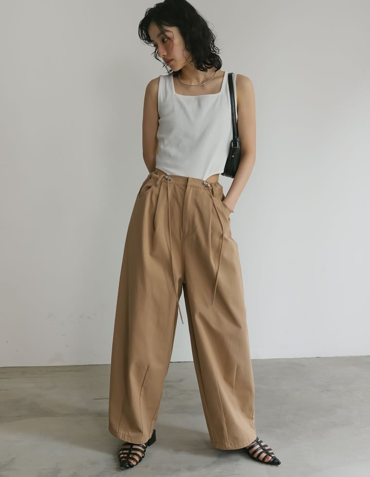 【SALE／10%OFF】Re:EDIT ストレッチハイレグタンクトップ リエディ トップス ノースリーブ・タンクトップ レッド グレー ホワイト ブラック stylife-15053526 Rakuten Fashion サンプル画像2