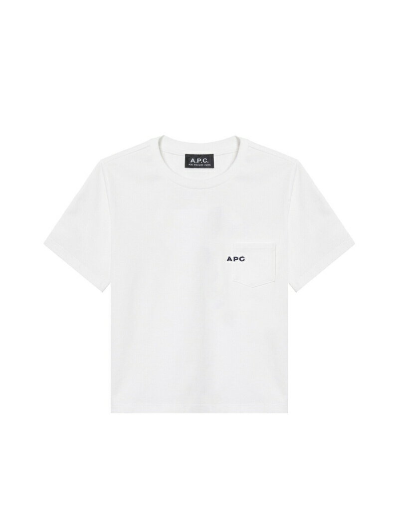 A.P.C. 刺繍入りポケット付Tシャツ - Enfant アー・ぺー・セー カットソー Tシャツ ホワイト【送料無料】