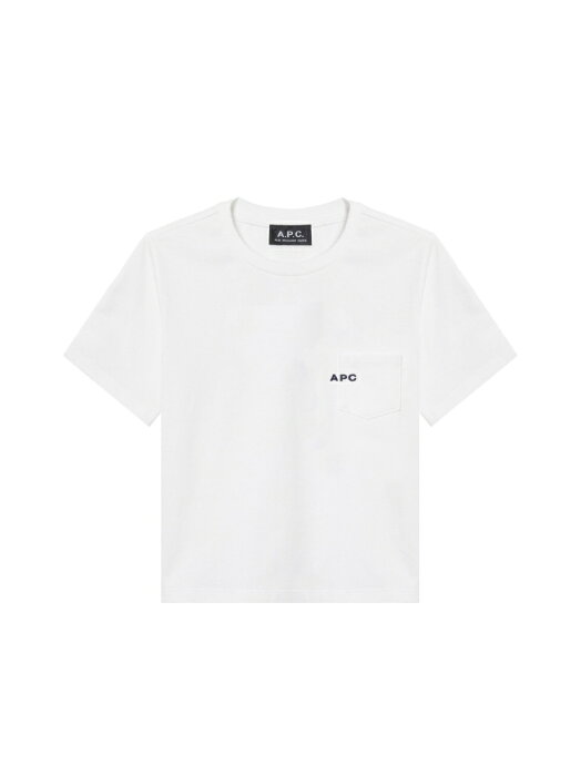 A.P.C. 刺繍入りポケット付Tシャツ - Enfant アー・ぺー・セー カットソー Tシャツ ホワイト【送料無料】