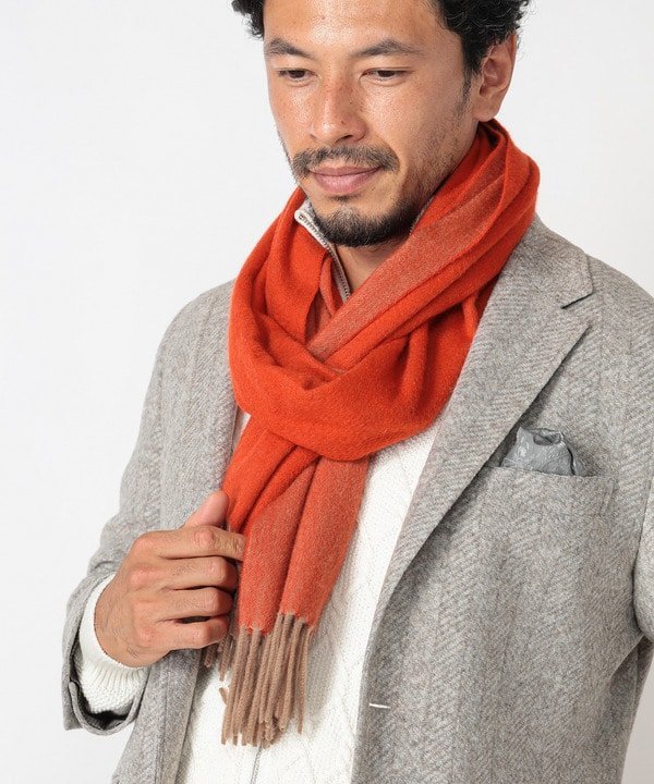 【SALE／20%OFF】MEN'S BIGI ベビーカシミヤリバーシブルストール カシミヤ100% メンズ ビギ ファッション雑貨 マフラー・ストール・ネ..