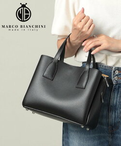 【SALE／15%OFF】MARCO BIANCHINI MARCO BIANCHINI/ハンドルボストントート BOX ボストン 2WAY バッグイタリア製 MADE IN ITALY 本革 牛革 リアルレザー 通勤 通学 オフィスカジュアル マルコビアンキーニ 37009 セットアップセブン バッグ トートバッグ ブラッ【送料無料】