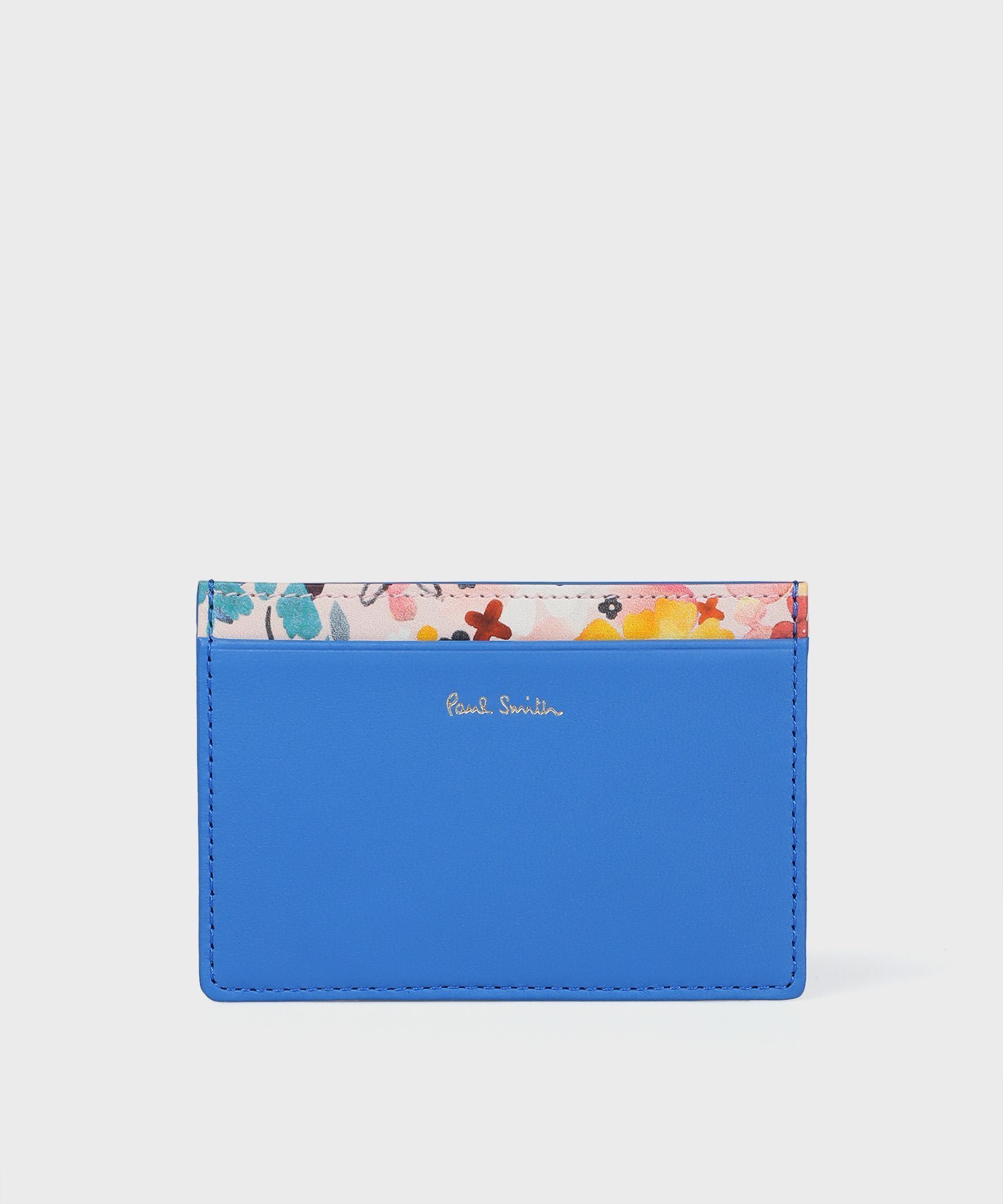 【SALE／50%OFF】Paul Smith 【公式】ぺタルプリントトリム カードケース ポール・スミス　アウトレット 財布・ポーチ・ケース パスケース・定期入れ ブルー ピンク ブラック【送料無料】