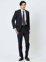 TAKA-Q 【24AW】 ストレッチウォッシャブル レギュラーフィット 2ボタン2ピーススーツ ストライプ紺 メンズ セットアップ ジャケット ビジネス カジ...