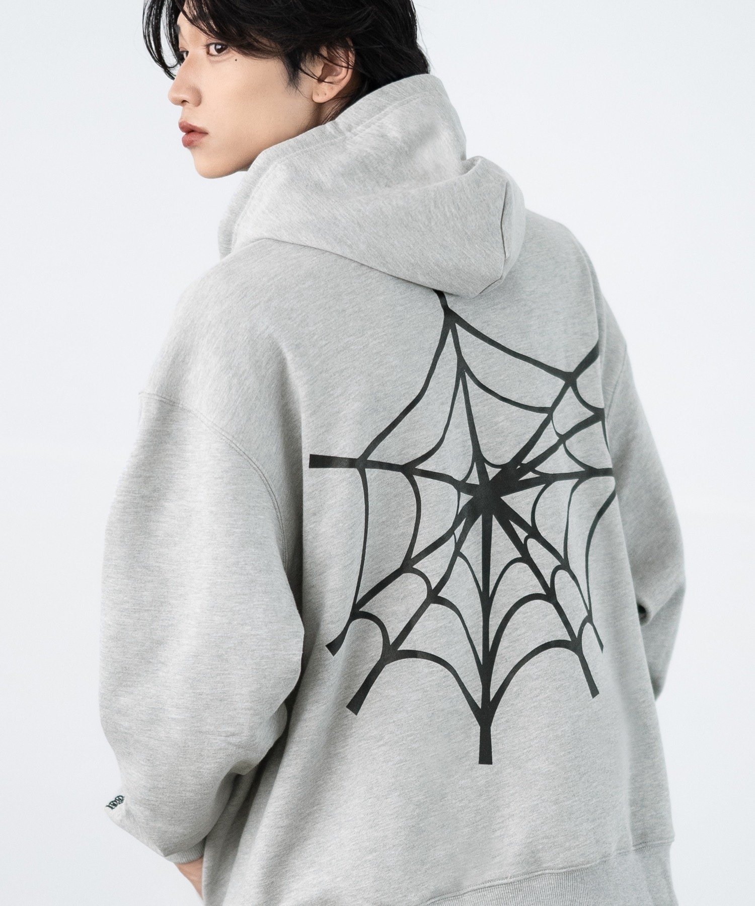 【SALE／50%OFF】SIDEWAY STANCE SIDEWAY STANCE サイドウェイスタンス ウェブ プリント スウェット ジップパーカー インプローブス トップス パーカー・フーディー ブラック グレー【送料無料】