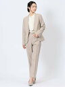 【SALE/20%OFF】m.f.editorial ストレッチウォッシャブル カラーレスジャケット+テーパードパンツ メランジベージュ 【25SS】 レディー...