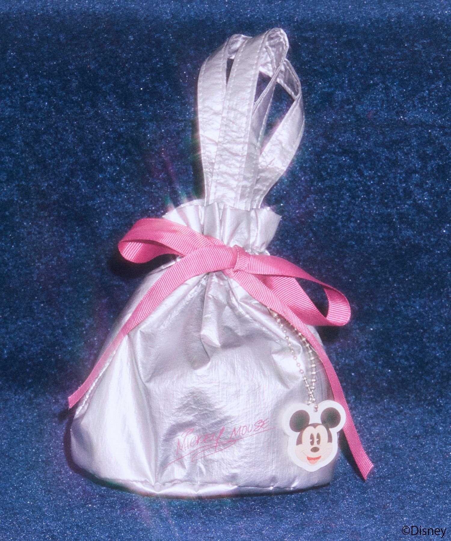 earth music&ecology 【予約】Disney/ミッキーチャーム付きリボン巾着 アースミュージック&エコロジー 財布・ポーチ・ケース ポーチ ブラック レッド シルバーのサムネイル