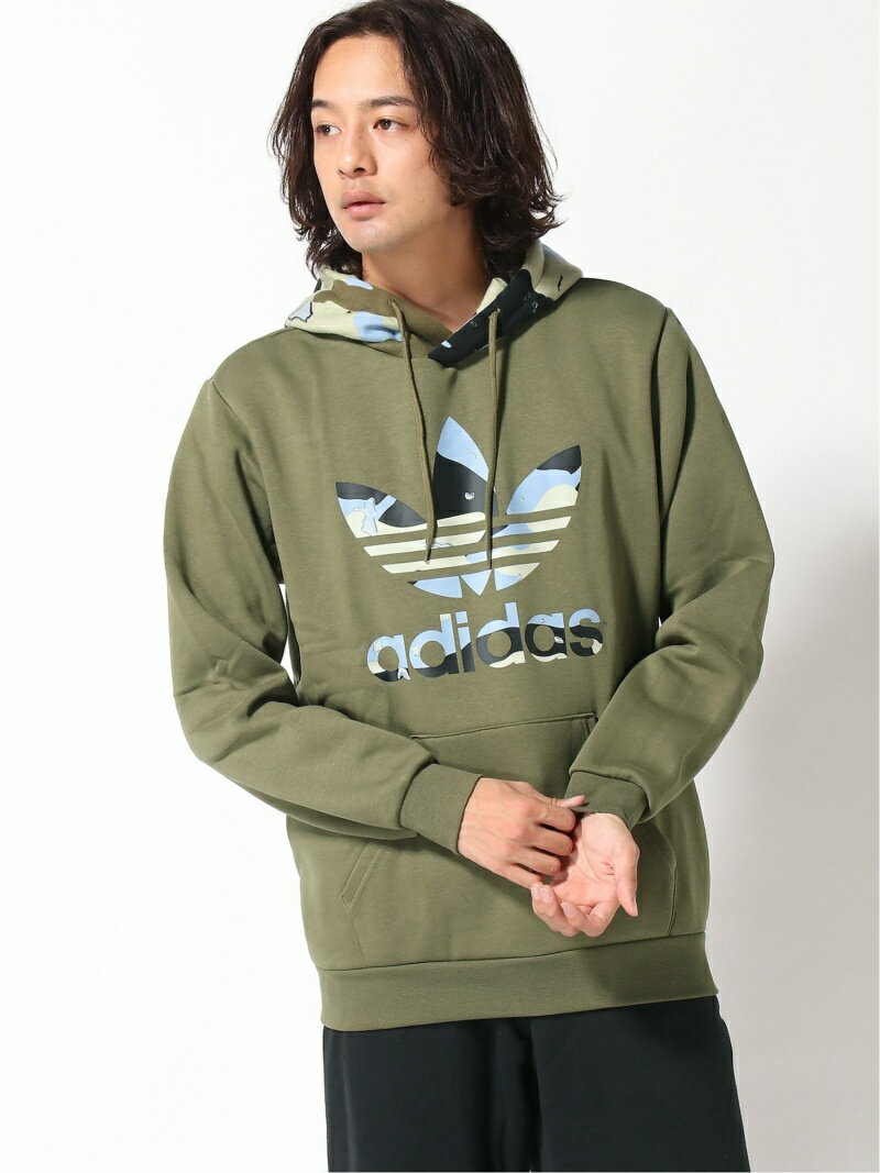 【SALE／44%OFF】adidas Originals (M)CAMO HOODY アディダス カットソー パーカー グリーン ネイビー【送料無料】