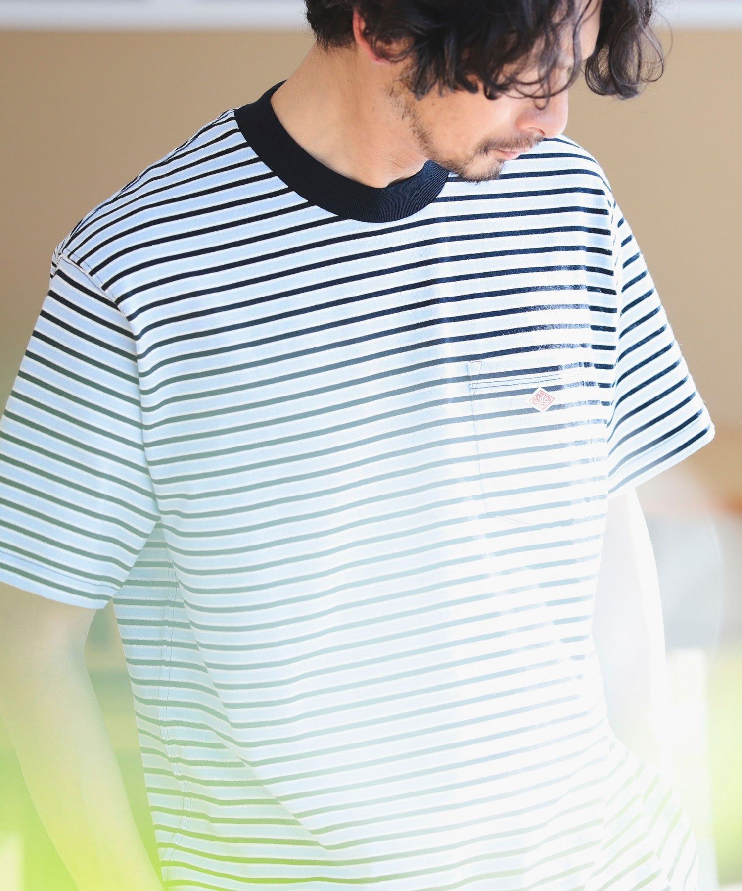 B:MING by BEAMS DANTON / SHORT SLEEVE POCKET T-SHIRT STRIPE ӡߥ 饤եȥ Х ӡॹ ȥåץ åȥT ֥롼̵