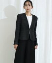 PourVous 入園式 卒業式スーツ ママ 卒園式フォーマル入学式セットアップ セレモニースーツ プールヴー スーツ・フォーマル スーツパンツ ブラック【送料...
