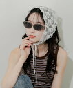 SMELLY レースバブーシュカ スメリー ファッション雑貨 スカーフ・バンダナ ホワイト