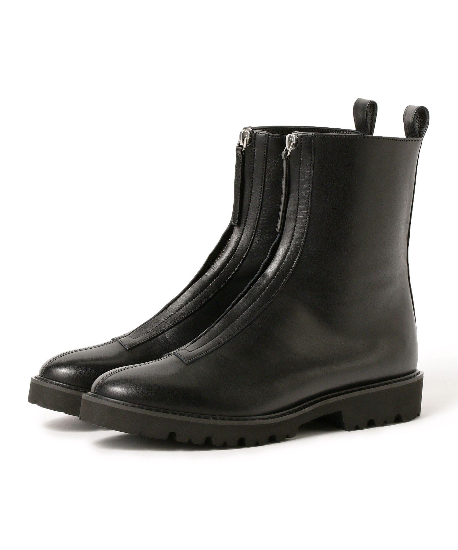【SALE／60%OFF】Demi-Luxe BEAMS フロント ジップ ブーツ ビームス アウトレット シューズ・靴 ブーツ ブラック【送料無料】