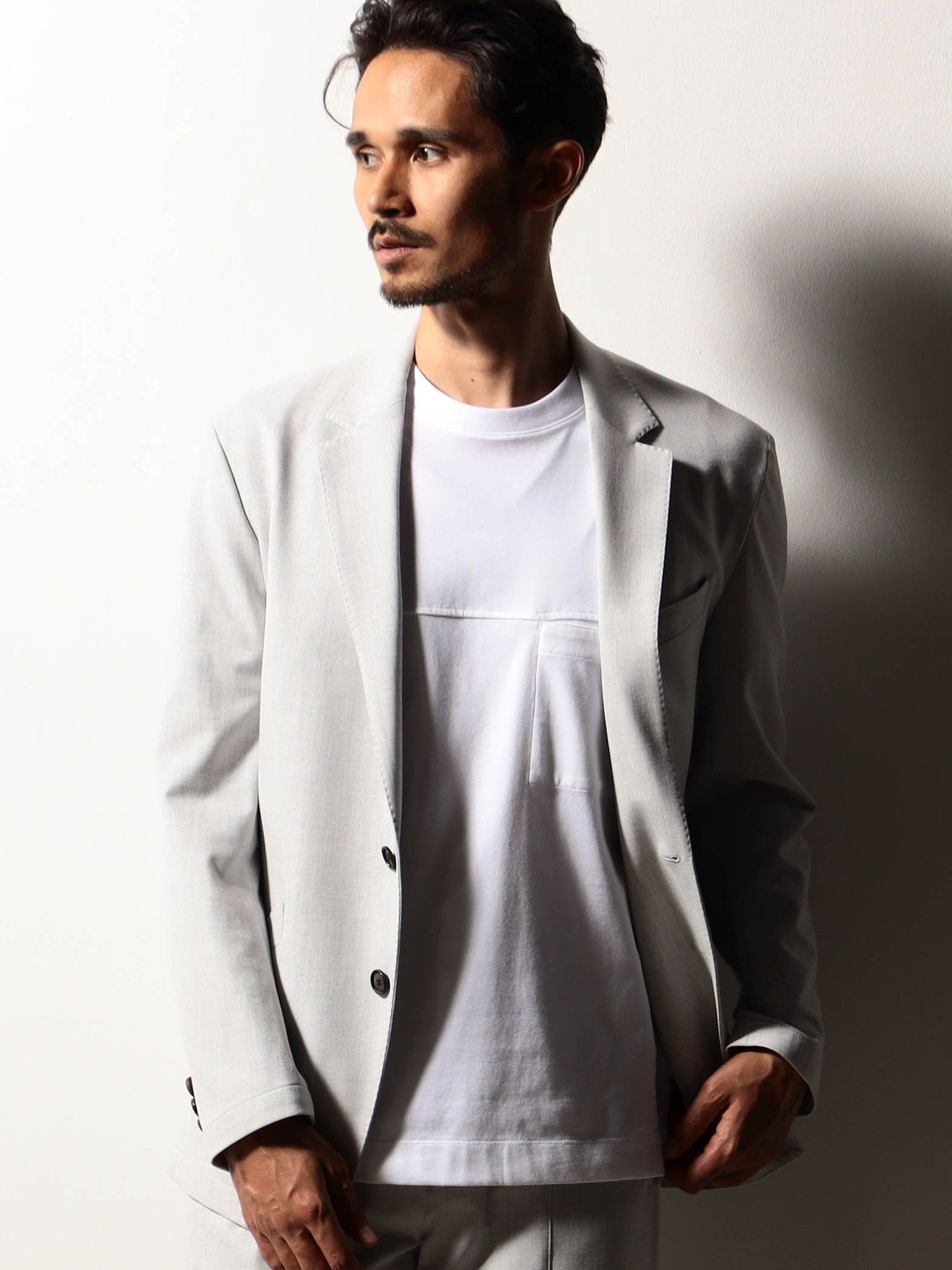 NICOLE CLUB FOR MEN 【RIELABO】2WAYストレッチデザインジャケット ニコル ジャケット・アウター その他のジャケット・アウター グレー ブラック【送料無料】