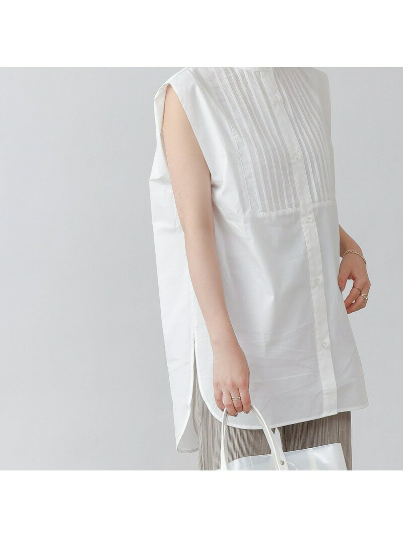 【SALE／50%OFF】COLONY 2139 【WEB・一部店舗限定】ピンタックノースリーブブラウス コロニー トゥーワンスリーナイン トップス シャツ・ブラウス ホワイト ブラックのサムネイル