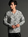【SALE/42%OFF】NICOLE CLUB FOR MEN ウェーブタックジャカードボンディング裏起毛Vネックカットソー ニコル トップス その他のトップ...
