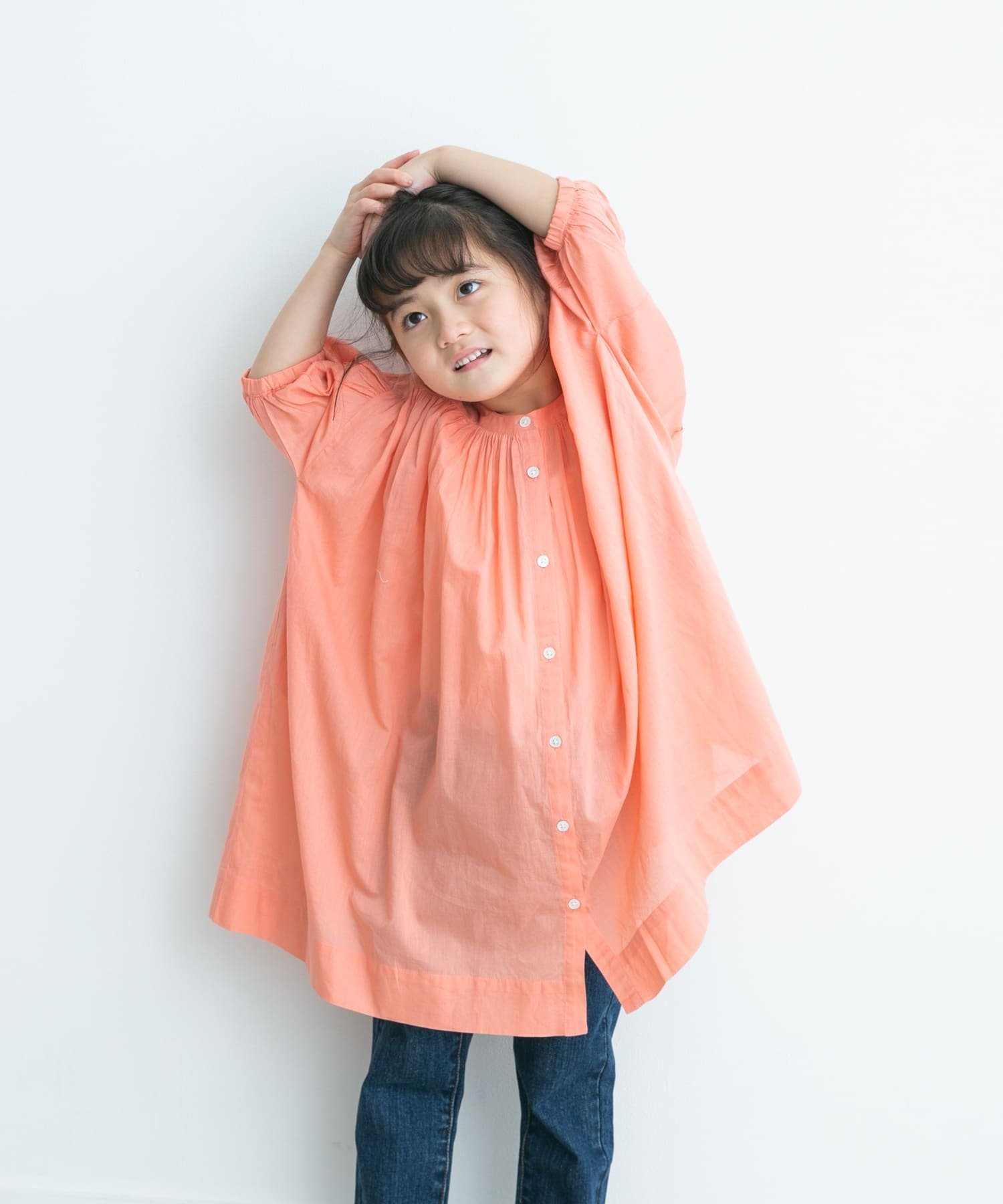 【SALE／40 OFF】URBAN RESEARCH DOORS 『親子リンク』コットンボイルギャザーワンピース(KIDS) アーバンリサーチドアーズ ワンピース ドレス ワンピース オレンジ パープル ネイビー