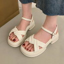 【SALE/30%OFF】miniministore 厚底サンダル 美脚 レディース 韓国 夏 ミニミニストア シューズ・靴 サンダル ブラック ホワイト