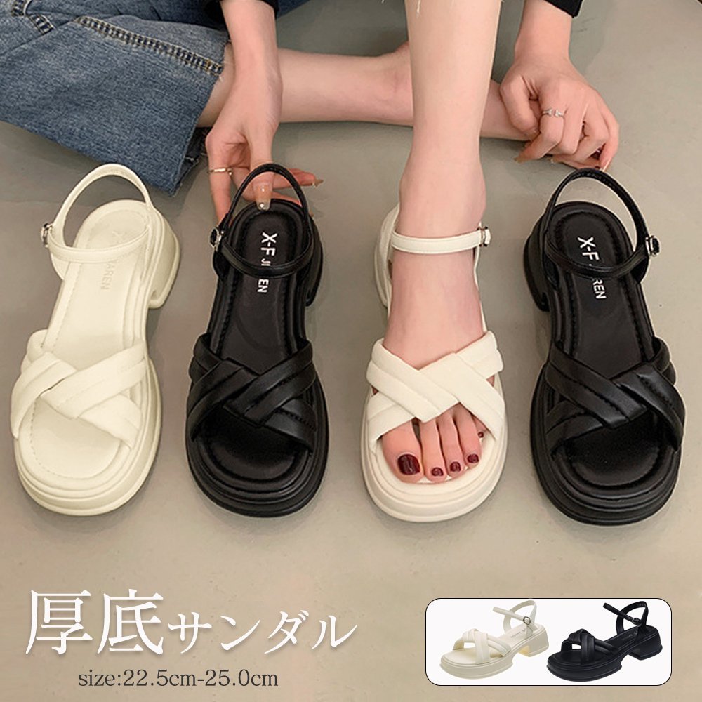 【SALE／35%OFF】miniministore 厚底サンダル 美脚 レディース 韓国 夏 ミニミニス...