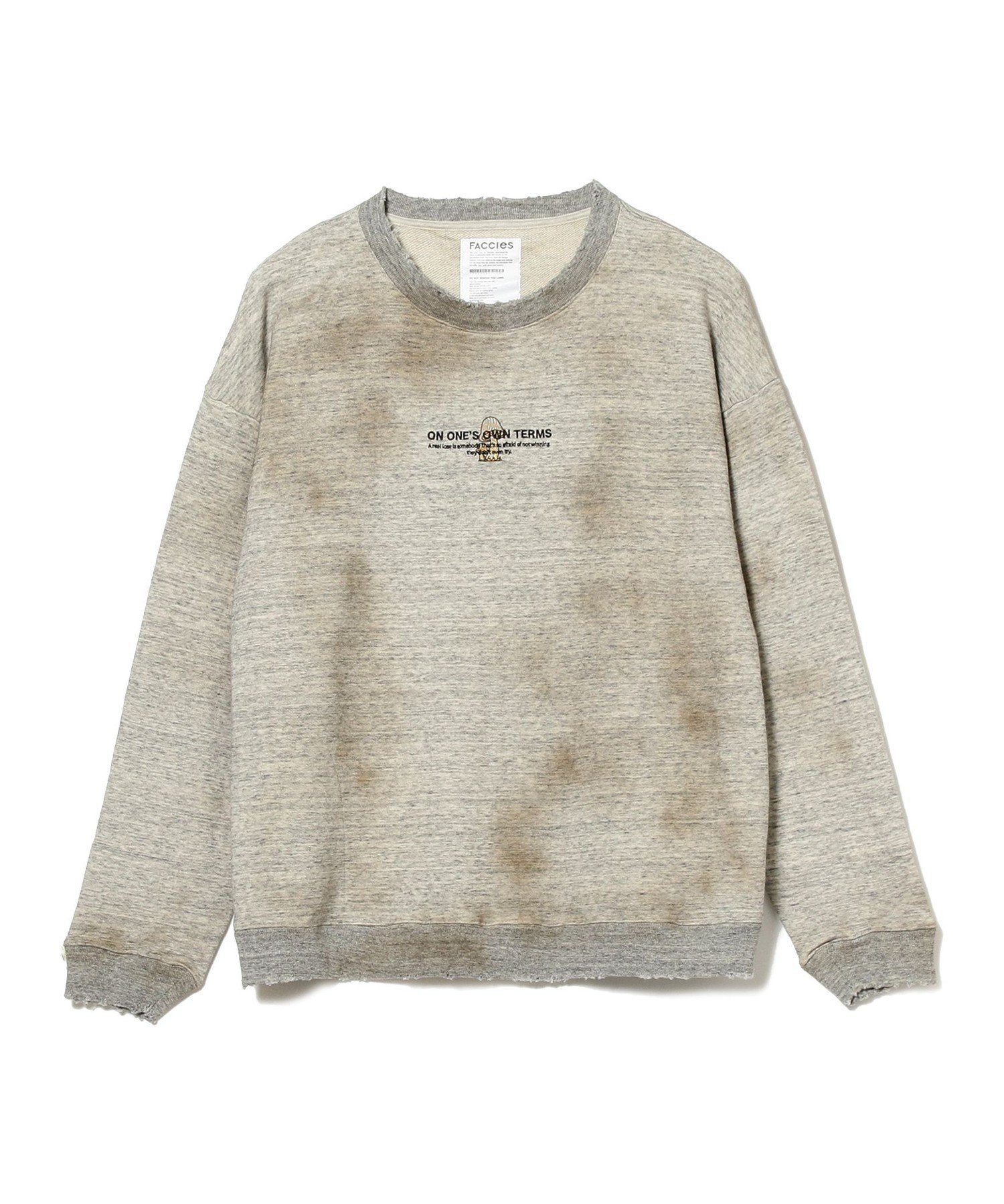 SALE50%OFFBEAMS T FACCIES / Damage Embroidery Sweat ӡॹ ȥå ȥåץ åȡȥ졼ʡ̵