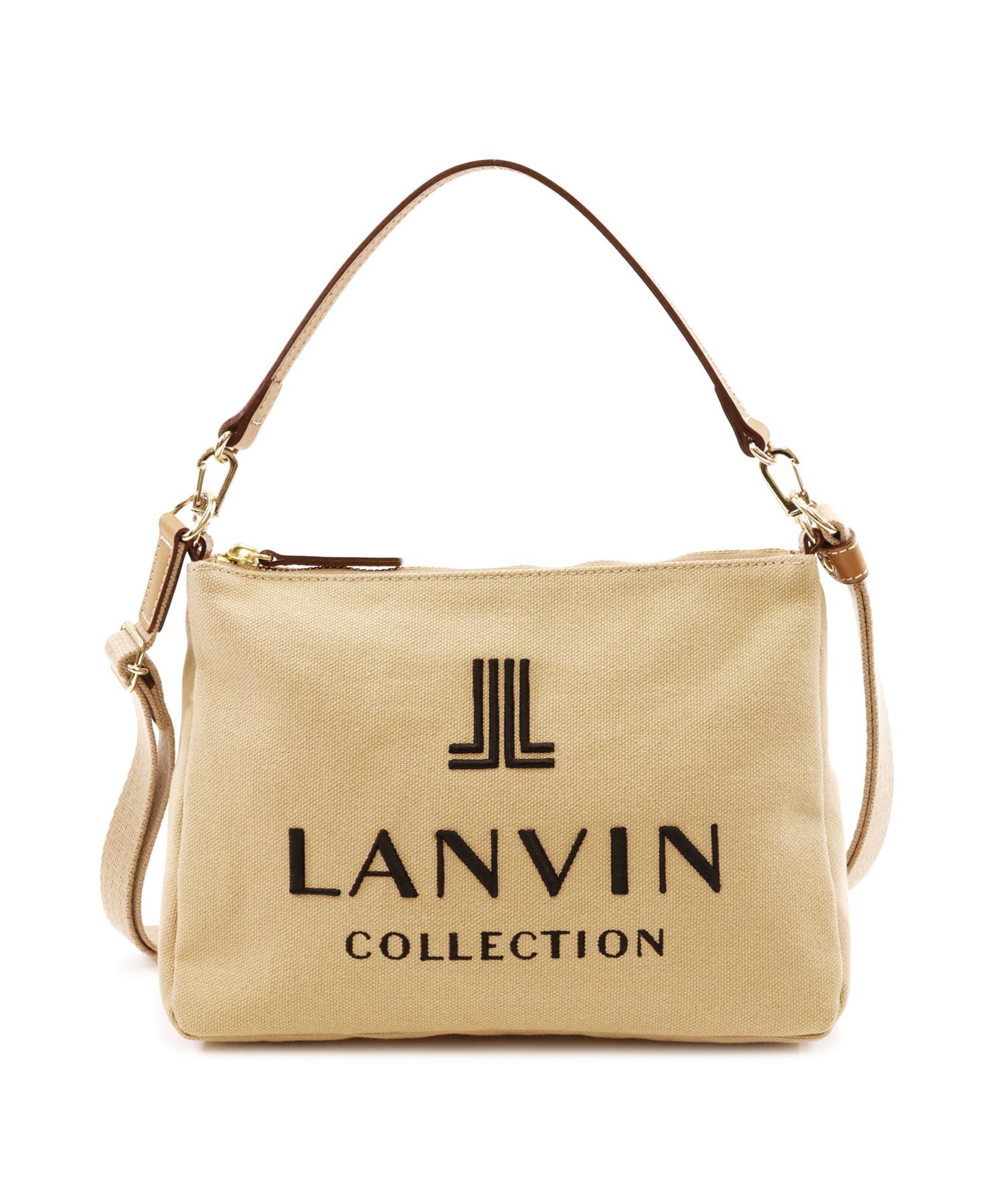 ショルダーバッグ LANVIN COLLECTION シーニュ 2WAYショルダーバッグ マルショウ エンドウ バッグ ショルダーバッグ ベージュ グリーン【送料無料】