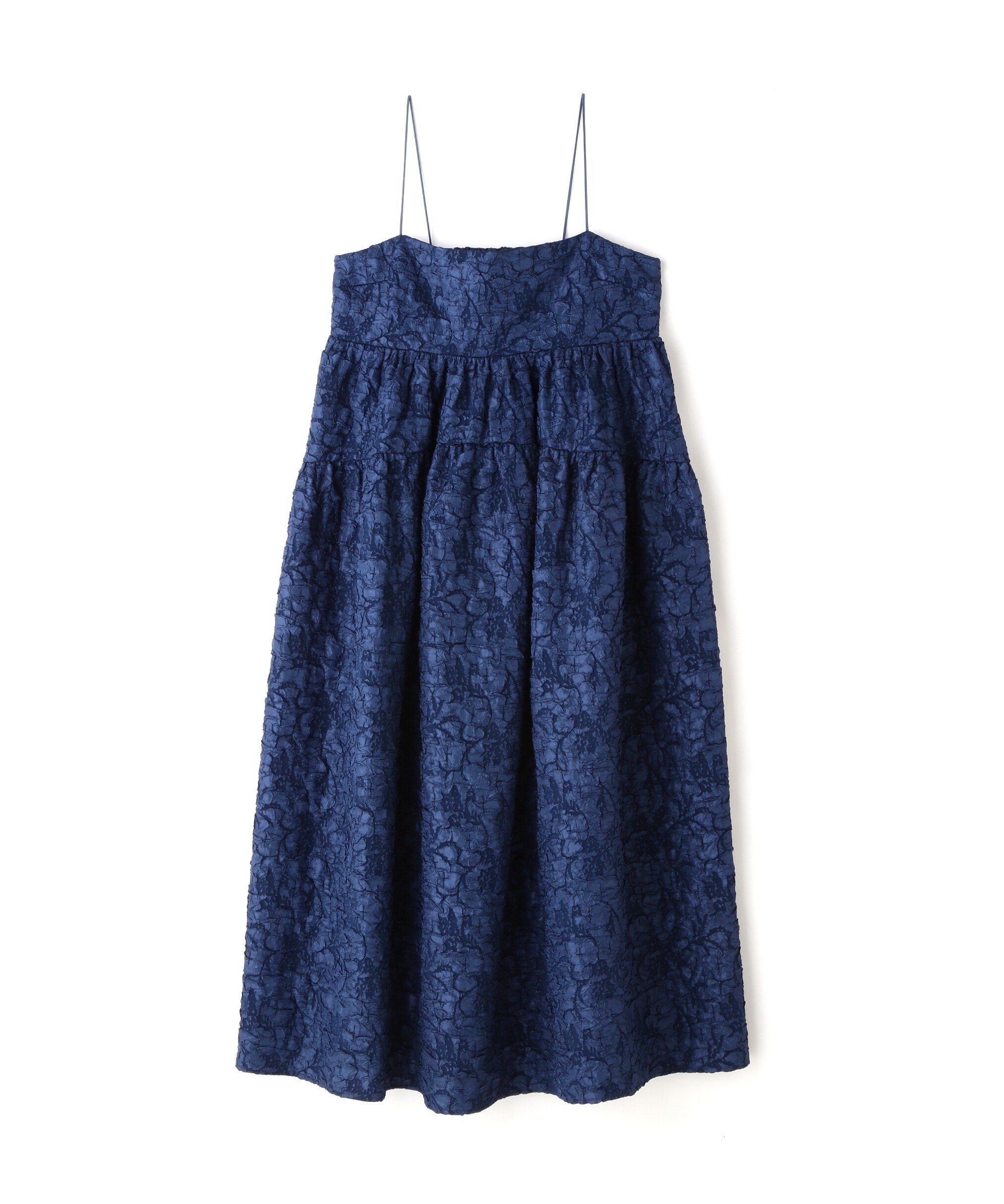 NATURAL BEAUTY BASIC ジャガードキャミワンピース ナチュラルビューティベーシック ワンピース・ドレス ワンピース ブラック ブルー