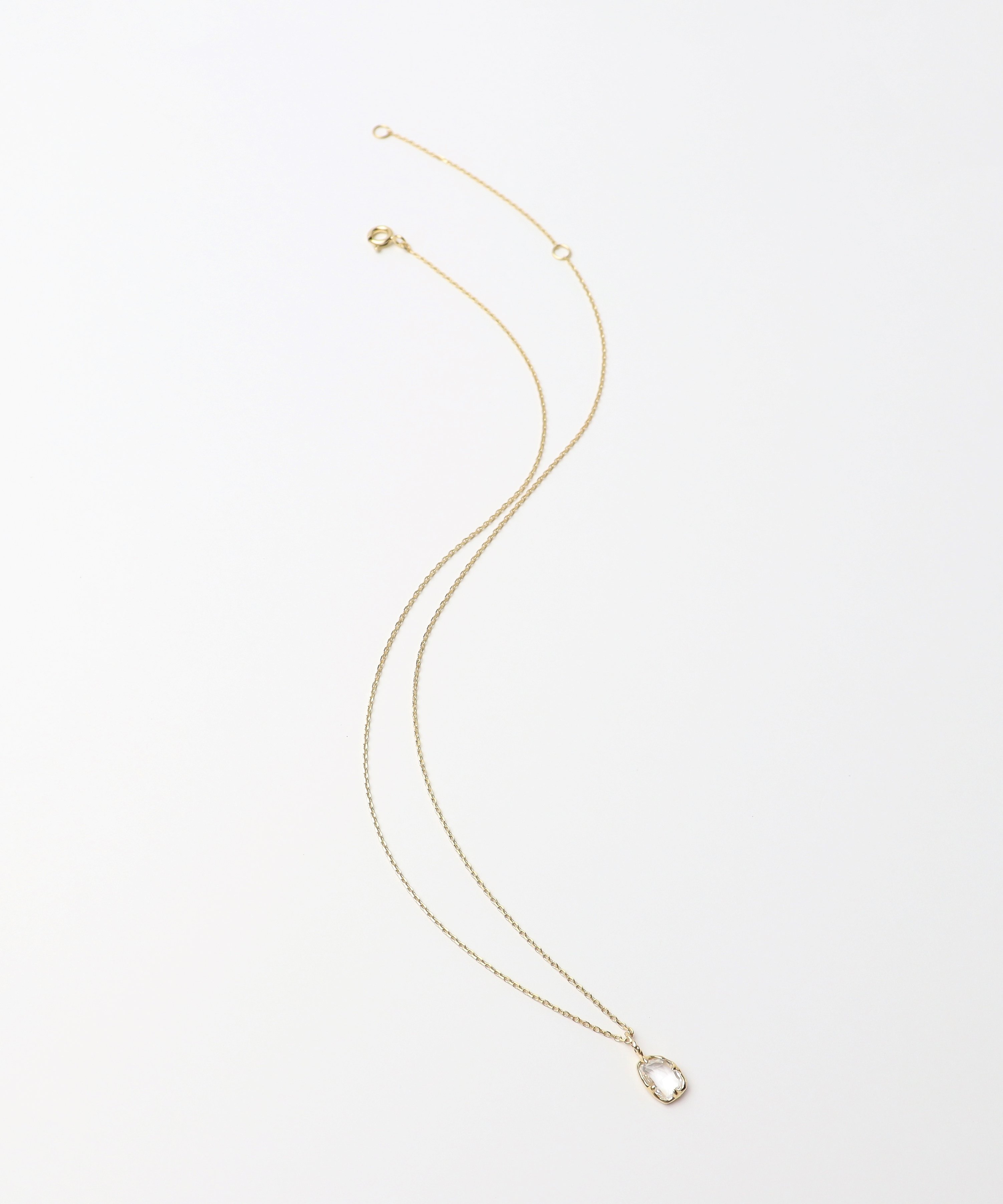 anq. 【anq.】SV925・クォーツ/ローズクォーツ ドロップネックレス クークロワッサン アクセサリー・腕時計 ネックレス レッド【送料無料】