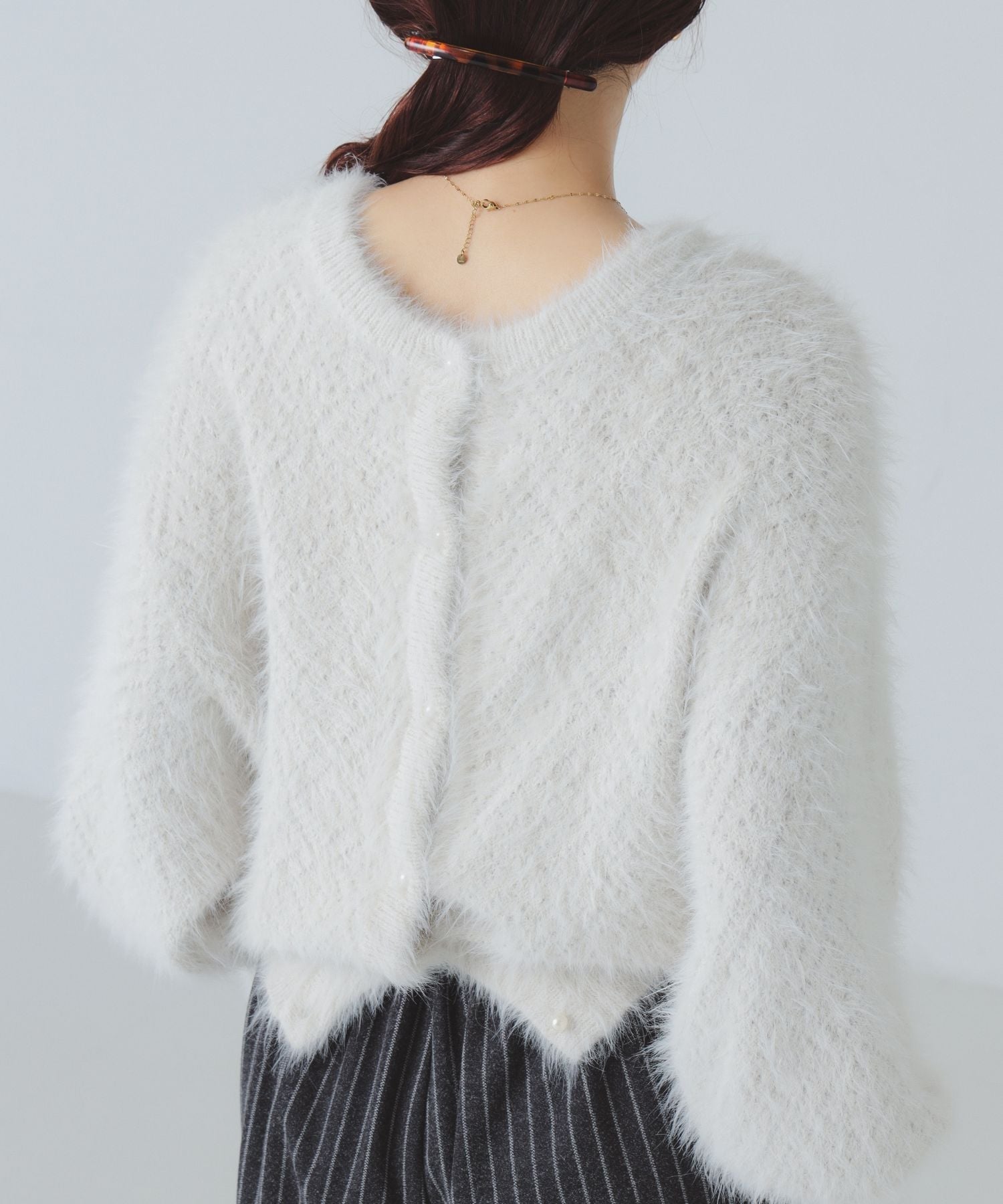 WOMEN シャギー ジャカード 2WAY ニット プルオーバー ビームス ハート トップス ニット ブラウン