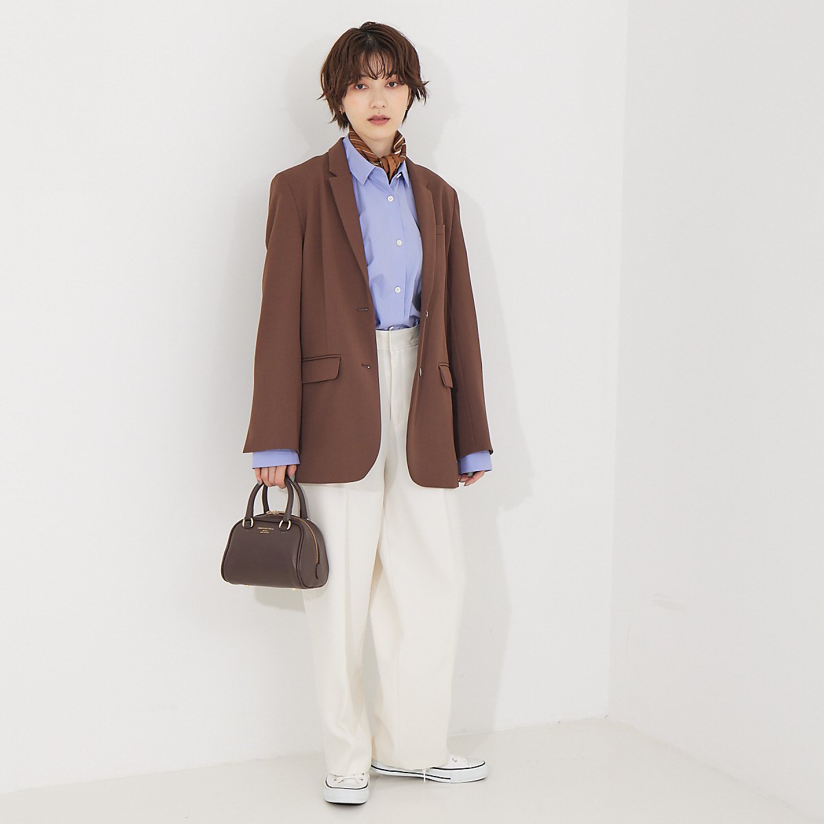Rouge vif la cle ツィルシングルジャケット2 ルージュ・ヴィフ ラクレ ジャケット・アウター テーラードジャケット・ブレザー ブラウン ネイビー