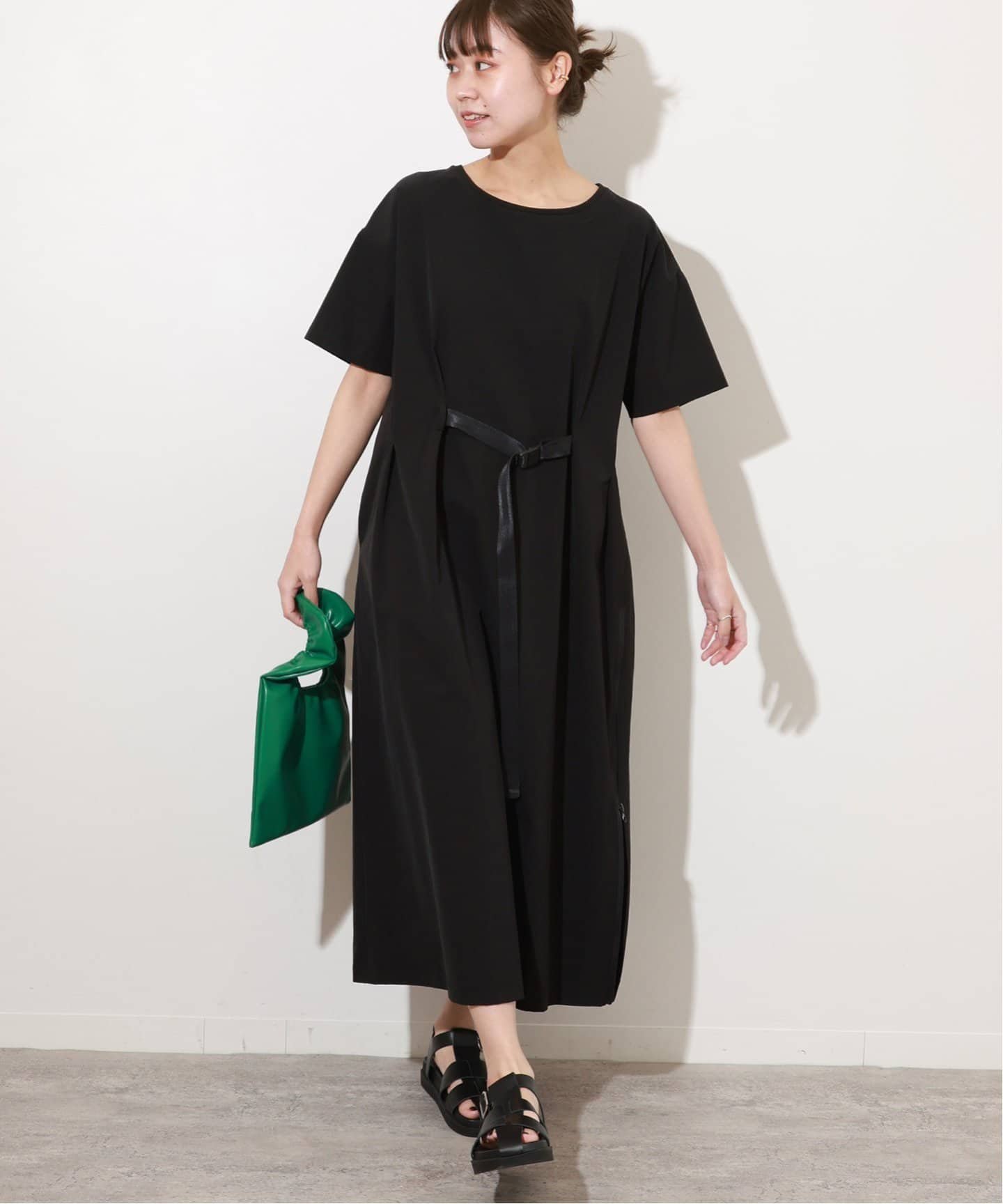 JOURNAL STANDARD relume 【THOUSAND MILE/サウザンドマイル】WAVE ADJUST ONEPIECE:ワンピース ジャーナル スタンダード レリューム ワンピース・ドレス ワンピース ブラック グレー【送料無料】のサムネイル