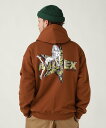 アヴィレックス パーカー メンズ AVIREX 《WEB限定》CAMOUFLAGE STAR &PINUP GIRL PULL OVER PARKA アヴィレックス トップス パーカー・フーディー ブラウン ブラック【送料無料】