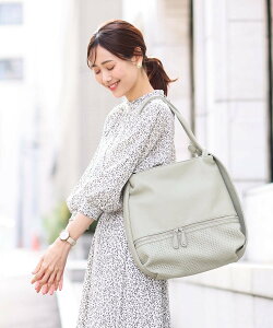 MK MICHEL KLEIN BAG [2WAY/新色追加]パンチングデザインスライドミニショルダーバッグ エムケーミッシェルクランバック バッグ ショルダーバッグ グリーン ネイビー パープル ホワイト グレー【送料無料】