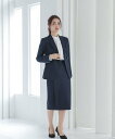 【SALE/35%OFF】DRESS+ スーツ上下セット ジャケット スカート ドレスプラス スーツ・フォーマル スーツスカート ブラウン ネイビー【送料無料】