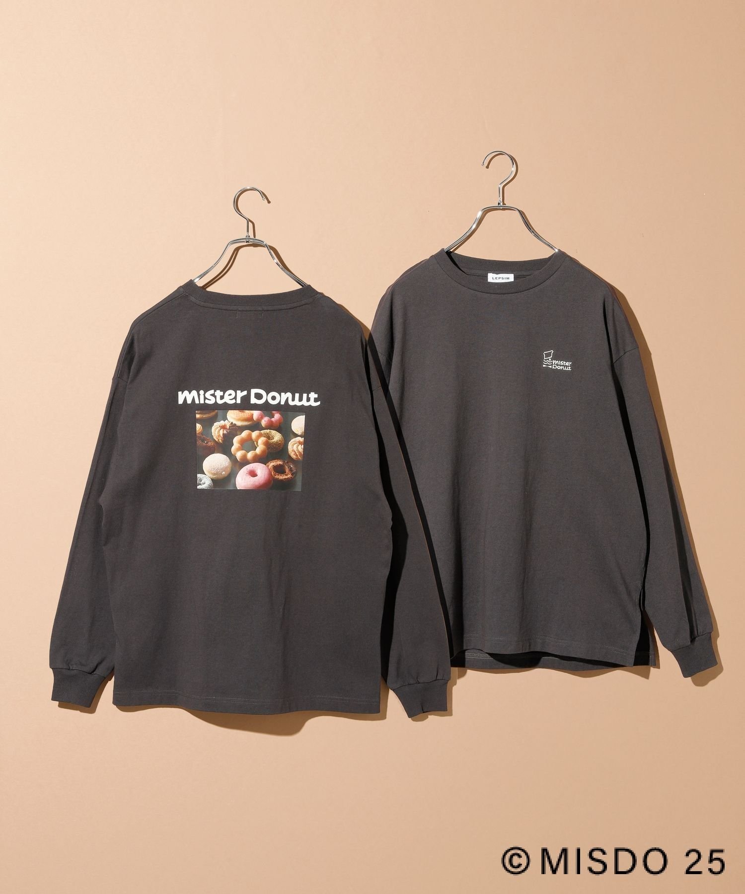 【SALE／50%OFF】LEPSIM 【Mister Donut×LEPSIM】フォトロンT レプシィム トップス カットソー・Tシャツ ピンク グレーのサムネイル